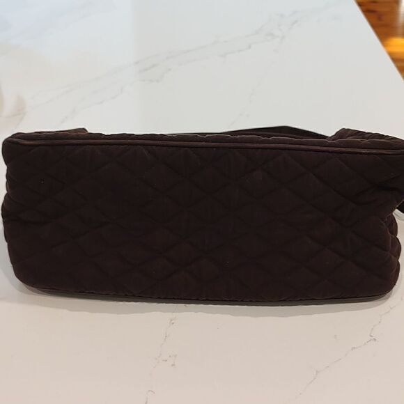 Vera Bradley Boston Expresso Brown Quilted Satchel/Crossbody Bag - Picture 5 of 10